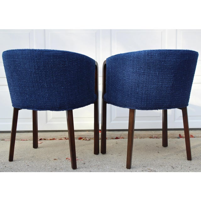 1960s Pair of 1960s Round Back Armchairs Attributed to Ed Wormley for Dunbar For Sale - Image 5 of 12