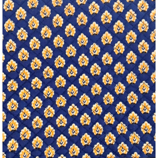 Williams Sonoma Blue and Yellow French Country Floral Large Table Runner For Sale - Image 4 of 9