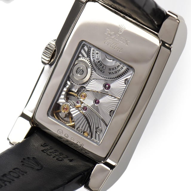 Modern Rolex Cellini Prince 28mm Chronometer 18k White Gold Men's Watch For Sale - Image 3 of 11