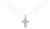 14K Yellow Gold 2.0 Cttw Multi-Row Diamond Cross Pendant Necklace For Sale