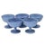 Art Deco Hazel Atlas Moderntone Platonite Blue Sherbet Bowls, Set of 5 (1930s–40s) For Sale - Image 3 of 10