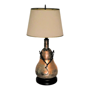 Mid Century Arab Islam Rustic Electric Table Lamp Mixed Metal