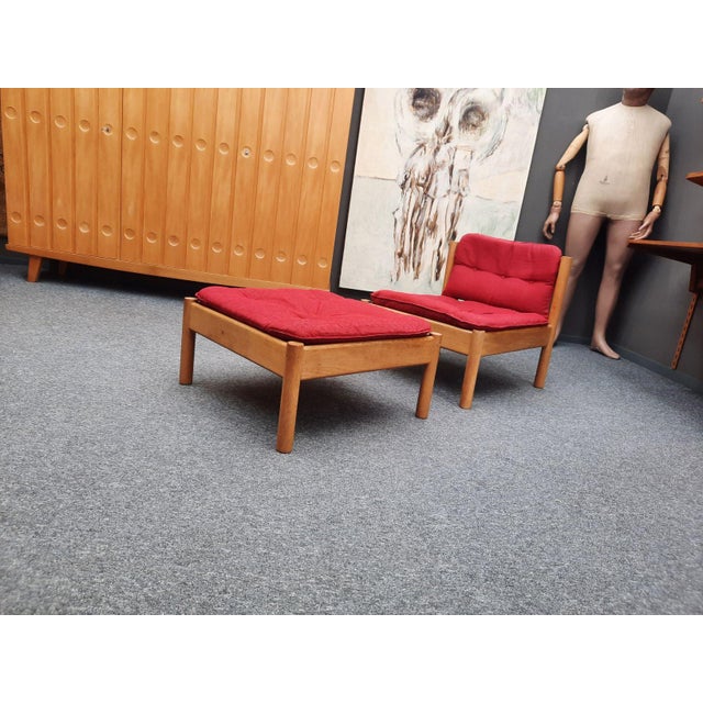 Set of Mid-Century Modern Danish Chair and Ottoman by Jørgen Bækmark, 1960s, Set of 2 For Sale - Image 11 of 11