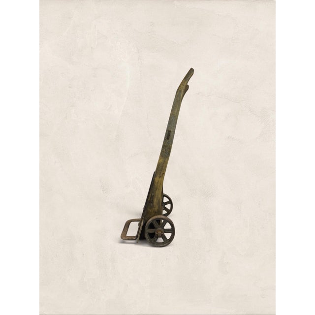 1900 - 1909 Antique English Wooden Sack Truck With Iron Fittings For Sale - Image 5 of 5