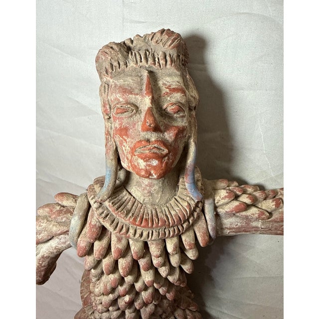 Antique 19th Century Mexican Handmade Terracotta Pottery Warrior Sculpture For Sale - Image 11 of 13