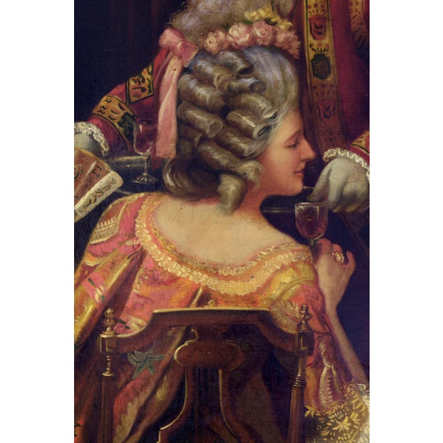 Eugenio De Blasi, Large 18th-Century Scene, 1970s, Oil on Canvas, Framed For Sale - Image 6 of 9