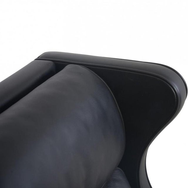 Black Model 2204 Wingchair in Black Leather by Børge Mogensen, 1990s For Sale - Image 8 of 18