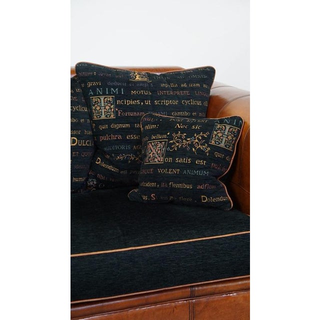 Brown Leather 2-Seater Sofa For Sale - Image 6 of 9