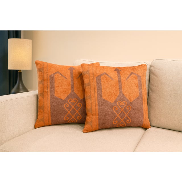 Abstract Persian-Inspired Luxurious Accent Cushions For Sale - Image 3 of 3