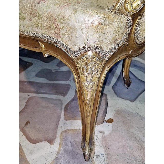 French 19c Louis XV Style Settee Sofa For Sale - Image 9 of 11