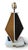 Vintage Mid Century Modern Lucite Moss Table Lamp W/ Hedi Schoop Ceramic Figurine For Sale In New York - Image 6 of 9