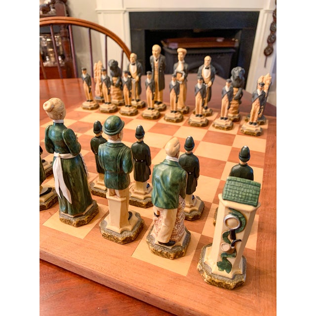 Sherlock Holmes Chess Set Handmade Studio Anne Carlton Worth $1400 New For Sale - Image 11 of 14