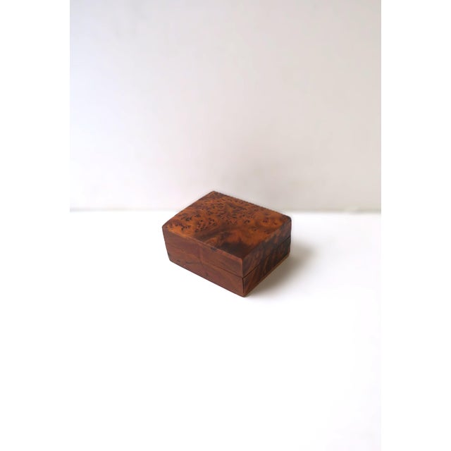 Vintage Burl Wood Trinket Box, Mid-20th Century For Sale - Image 4 of 8