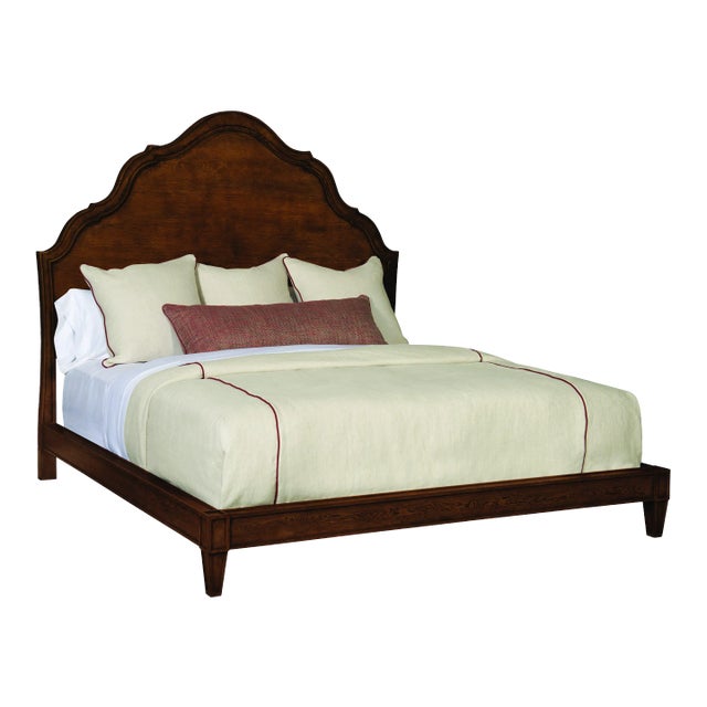 Casa Bella Carved King Size Bed - Sierra Finish For Sale