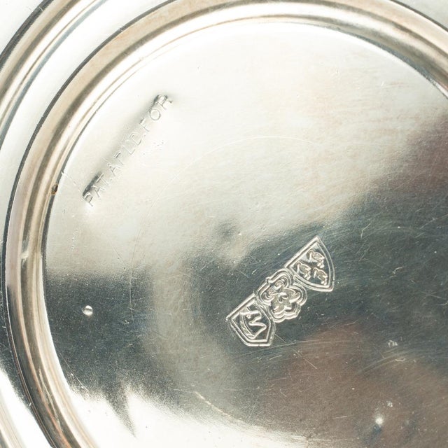 1920s Pair of Friedman Silver Co. Three Arm Silverplate Candelabras For Sale - Image 10 of 11