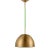 Thomas O'Brien by Visual Comfort Studio Robbie 1-Light Large Pendant in Burnished Brass For Sale