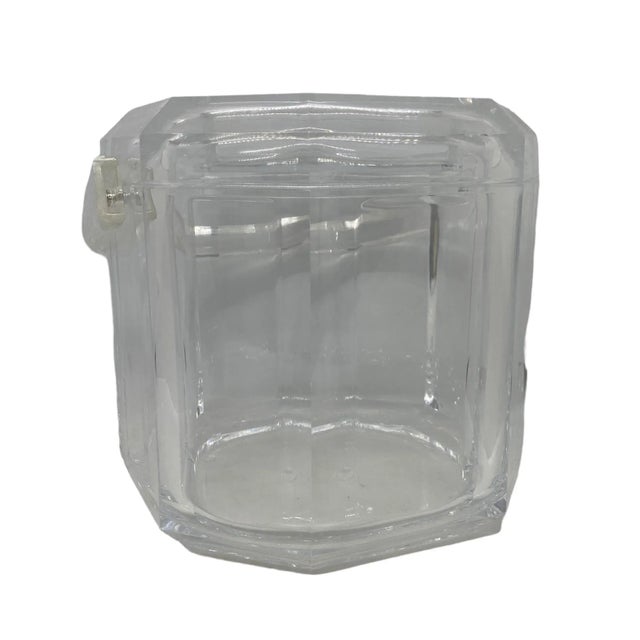 Mid Century Modern Lucite Octagon Shape Ice Bucket For Sale In Washington DC - Image 6 of 12