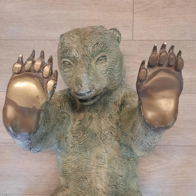 1970s Bronze Bear Coffee Table, 1970s For Sale - Image 5 of 11