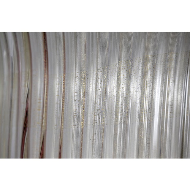 Gold Italian Handmade Murano Glass Vase, 2000 For Sale - Image 8 of 9