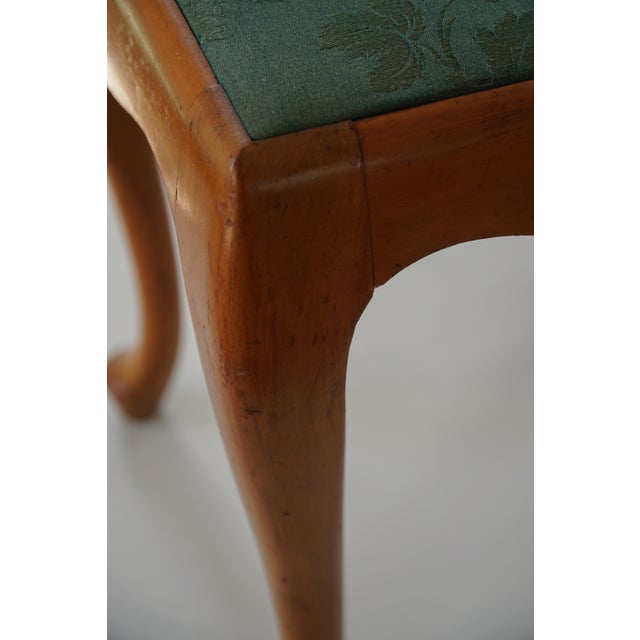 Mid-Century Rococo Style Wooden Stools with Cabriole Legs, Denmark, 1940s, Set of 2 For Sale - Image 15 of 18