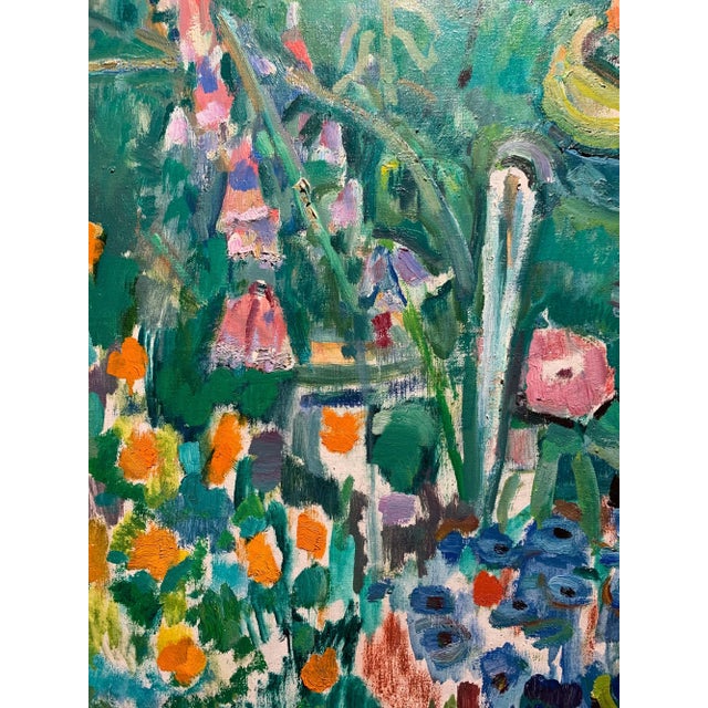 Gleb Savinov, Little Girl in the Garden Flowers, 1990s For Sale - Image 6 of 8