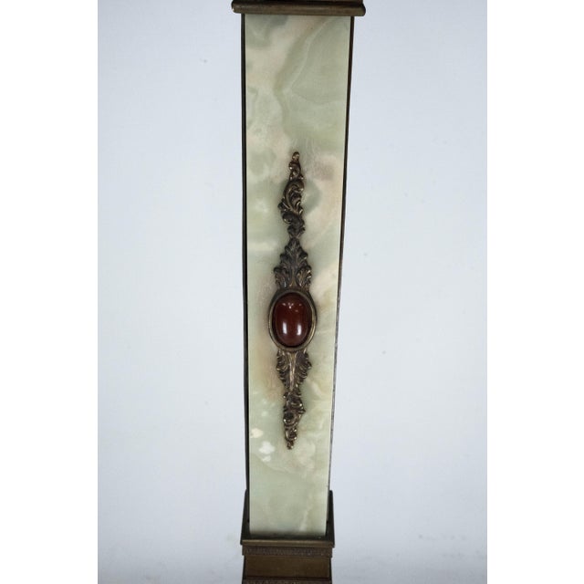1970s Italian Hollywood Regency Onyx and Bronze Floor Lamp, 1970s For Sale - Image 5 of 15