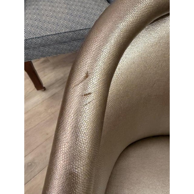 Mid-Century Modern A. Rudin Faux Animal Print Desk Chair 2 Available For Sale - Image 3 of 5