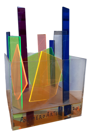 Glass Polimero Arte Sculpture by Ludovico Castiglioni, 1969