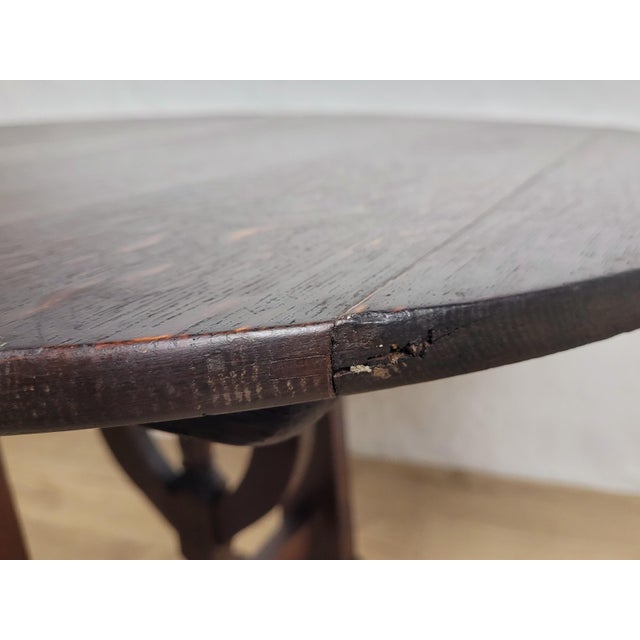 Antique French Vigneron Wine Tasting Table in Oak, 1850 For Sale - Image 18 of 18
