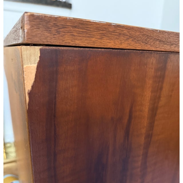 60s Mid-Century Walnut Writing Desk by Stanley For Sale - Image 9 of 9