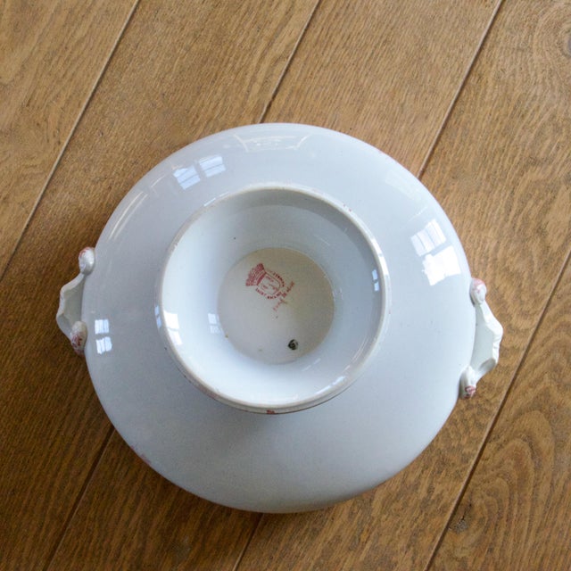 Large Antique French Salad Bowl from St Amand, 1886 For Sale - Image 12 of 13