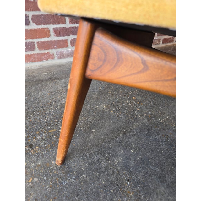 Wood Pearsall Style Highback Reupholstered Chair Vintage MCM For Sale - Image 7 of 12
