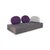 Modern Mosspink Two-Seater Leather Grey Anthracite and Violet Sofa with Manual Function by Brühl For Sale - Image 3 of 17