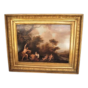 Large Epic Painting Bacchus Grapes and Cupids Late 1700’s/Early 1800’s