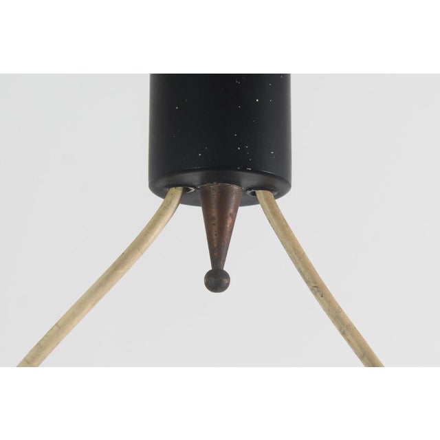 White Mid-Century Glass and Metal Pendant in the style of Stilux, Italy, 1960s For Sale - Image 8 of 13