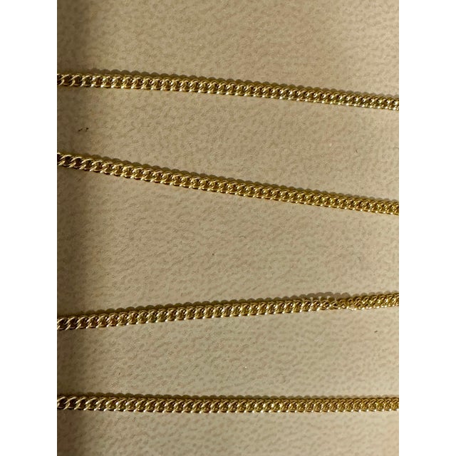 2020s Vintage 14k Solid Yellow Gold Curb Link Chain , 6.6 Gm , 22 Inch Long For Sale - Image 5 of 8