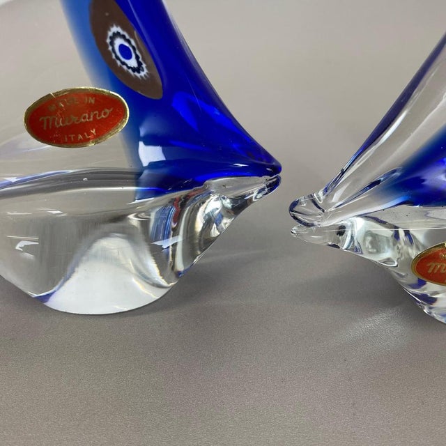 Murano Glass Sailing Boats, Italy, 1970s, Set of 2 For Sale - Image 9 of 16
