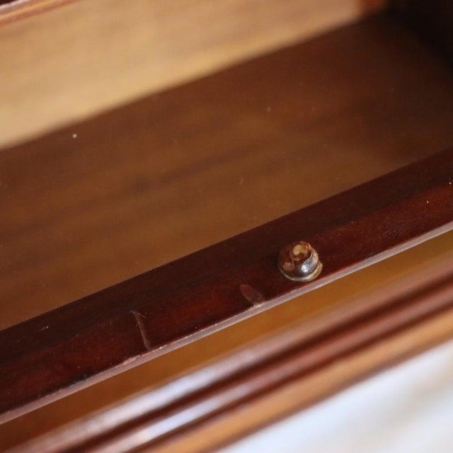 Macey Furniture Co. Arts & Crafts Macey Satinwood Banded Mahogany Barrister Bookcase C1920 For Sale - Image 4 of 16