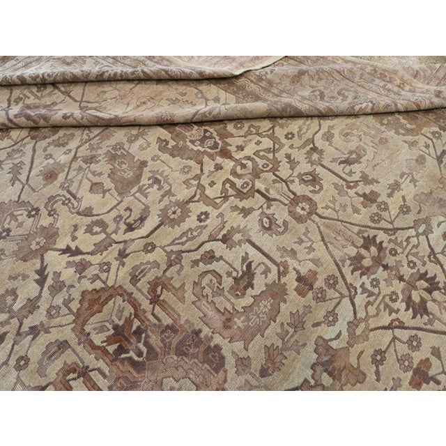 Beige Galerie Shabab Collection Early 20th Century Turkish Oushak Oversize Carpet For Sale - Image 8 of 8