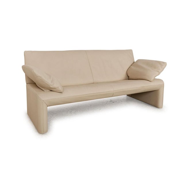Linea 2-Seater Sofa in Cream Leather from Jori For Sale - Image 4 of 12