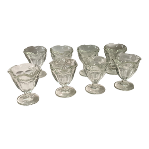 1940s Vintage Soda Shop Glasses- Set of 8