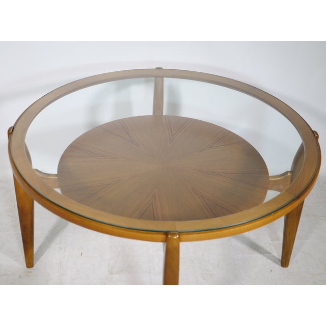 Wilhelm Renz Mid-Century Coffee Table in Walnut and Glass by Wilhelm Renz, 1960s For Sale - Image 4 of 9