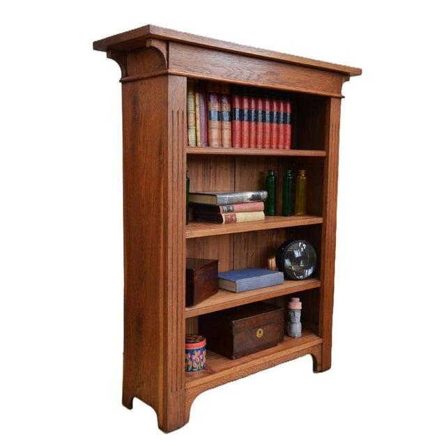 Arts and Crafts Oak Open Bookcase, 1900 For Sale - Image 3 of 16