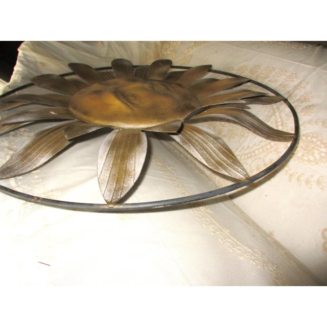 Mid-Century Modern 3d Metal Sun Face With Rays Wall Art Sculpture ...