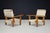 Wood Italian Pine and Woven Cord Lounge Chairs, 1970s, Set of 2 For Sale - Image 7 of 17