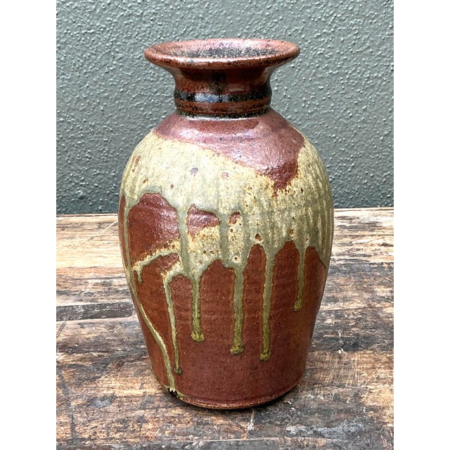 Vintage Original Studio Pottery Vase For Sale In West Palm - Image 6 of 12