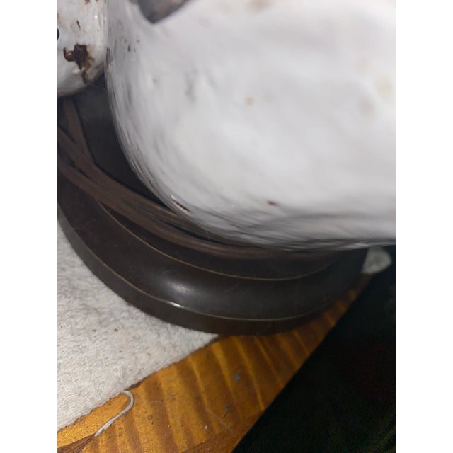 White Ivo De Santis Gli Etruschi Table Lamp . Ivo De Santis Gli Etruschi Mid-Century Italian Ceramic Fish Group Table Lamp For Sale - Image 8 of 12