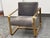 Restoration Hardware Miles Velvet + Brass Arm Chair For Sale In San Francisco - Image 6 of 12