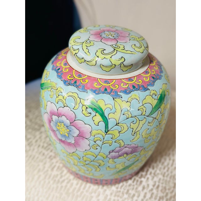 Vintage Chinoiserie Ginger Jar For Sale - Image 4 of 6