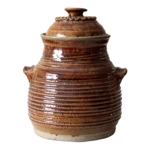 Vintage Signed Studio Pottery Jar Circa 1970